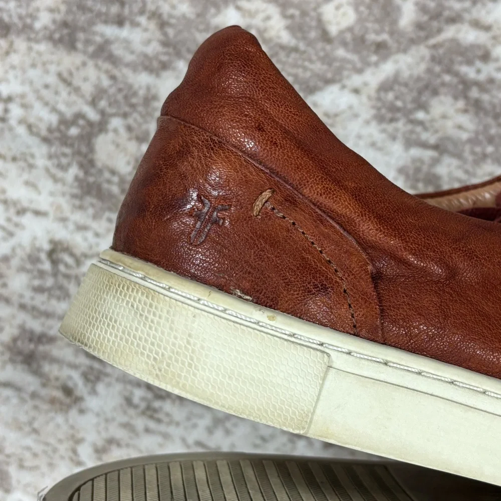 Frye Ivy Low‎ Lace Sneaker Size 9 Cognac